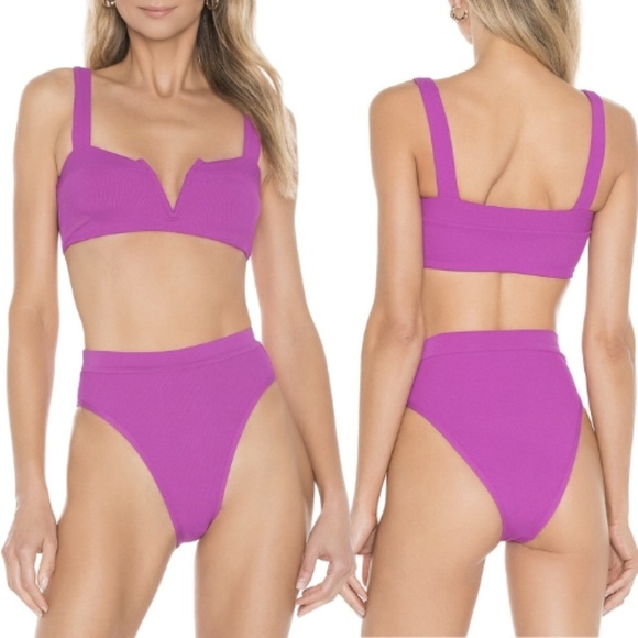 NWT L*Space Lee Lee Top & Frenchi Bitsy Bottoms 2 Pc. Bikini Set in Pita… - Picture 1 of 4